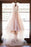 A-line V-neck Lilac Appliques Sleeveless Tulle Long Wedding Open Back Prom Dress - Prom Dresses