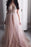 A-line V neck Long Tulle New Arrival Appliques Prom Dresses with Beads Party Dress - Prom Dresses
