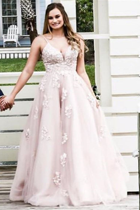 A Line V Neck Open Back Dusty Pink Lace Long Prom, Dusty Pink Lace Lon Bridelily A Line V Neck Open Back Dusty Pink Lace Long Prom, Dusty Pink Lace Lon Bridelily