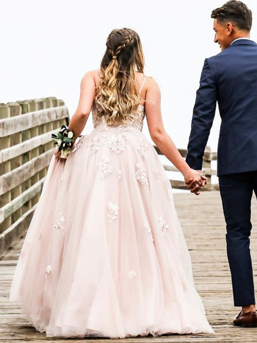 A Line V Neck Open Back Dusty Pink Lace Long Prom, Dusty Pink Lace Lon Bridelily A Line V Neck Open Back Dusty Pink Lace Long Prom, Dusty Pink Lace Lon Bridelily