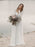 A-Line V Neck Open Back Lace Wedding Dresses - Ivory / Floor Length - wedding dresses