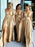 A-Line V-Neck Satin Floor Length Prom Evening Bridesmaid Dress - Bridesmaid Dresses