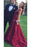 A Line V Neck Sleeveless Appliques Prom Dark Red Popular Evening Dresses - Prom Dresses