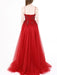 A Line V Neck tti Straps Burgundy Lace Long Prom Dresses with Beadings, Burgundy Formal Dresses, Evening Dresses