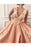 A Line V-neck Tulle Split Evening Gown Dresses with Flowers Long Graduation Dress - Prom Dresses