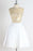 A Line Vintage Sleeveless Gold Lace Short Homecoming Dress Tulle Party Dresses - Prom Dresses