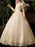 A-Line Wedding Dresses Scoop Neck Floor Length Lace Long Sleeve Glamorous See-Through Illusion Sleeve with 2020 - wedding dresses