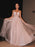 A-Line/Princess Applique Spaghetti Straps Sleeveless Tulle Floor-Length Dresses - Prom Dresses