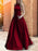 A-Line/Princess Halter Sleeveless Floor-Length Beading Satin Dresses - Prom Dresses