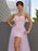A-Line/Princess Hand-Made Flower Tulle Sleeveless Sweetheart Sweep/Brush Train Dresses - Prom Dresses