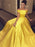 A-Line/Princess Off-the-Shoulder Sleeveless Sweep/Brush Train Ruffles Satin Dresses - Prom Dresses