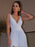 A-Line/Princess Ruffles Jersey V-neck Sleeveless Floor-Length Dresses - Prom Dresses