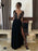 A-Line/Princess Sheer Neck Long Sleeves Lace Floor-Length Chiffon Dresses - Prom Dresses