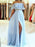 A-Line/Princess Sleeveless Off-the-Shoulder Floor-Length Beading Chiffon Dresses - Prom Dresses
