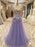 A-Line/Princess Sleeveless Scoop Floor-Length Applique Tulle Dresses - Prom Dresses
