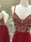 A-Line/Princess Sleeveless Spaghetti Straps Chiffon Floor-Length Beading Dresses - Prom Dresses