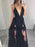 A-Line/Princess Sleeveless Spaghetti Straps Tulle Floor-Length Applique Dresses - Prom Dresses