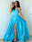 A-Line/Princess Spaghetti Straps Satin Sleeveless Ruffles Floor-Length Dresses - Prom Dresses