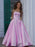 A-Line/Princess Strapless Sleeveless Floor-Length Ruffles Satin Dresses - Prom Dresses
