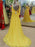 A-line/Princess Straps Sleeveless Beading Sweep/Brush Train Chiffon Dresses - Prom Dresses