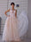 A-Line/Princess Tulle Applique Scoop Sleeveless Sweep/Brush Train Dresses - Prom Dresses