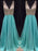 A-Line/Princess V-neck Sleeveless Beading Floor-Length Chiffon Dresses - Prom Dresses