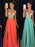 A-Line/Princess V-neck Sleeveless Beading Floor-Length Chiffon Dresses - Prom Dresses