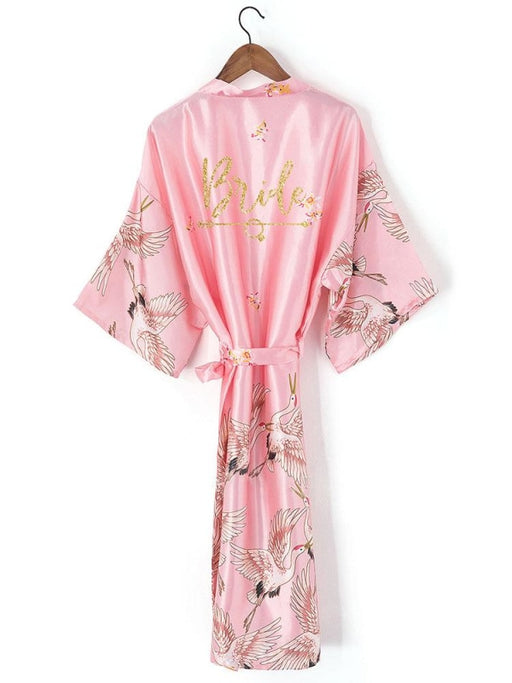 A| Personalized Bride Bridesmaid Robes Glitter Print Robes - robes