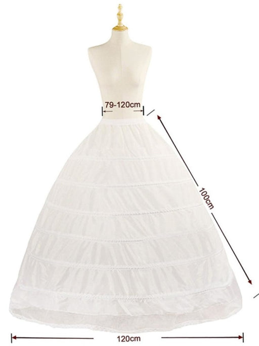 Adjustable 6 Hoops Ball Gown Wedding Petticoats | Bridelily - wedding petticoats