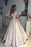 Amazing Excellent Affordable A-line Half Sleeves V-neck Ruched Prom with Lace Top Long Evening Dress - Prom Dresses