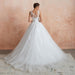 Amazing Illusion Appliques Tulle Wedding Dress - Wedding Dresses