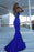 Amazing Modest Fabulous Simple Royal Blue Mermaid Prom with Keyhole Cheap Long Formal Dress - Prom Dresses