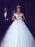 Amazing Off-the- Shoulder Lace Ball Gown Tulle Wedding Dresses - White / Floor Length - wedding dresses