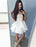 Appliqued Mini Crew Neck Cap Sleeves Homecoming Dress Short Cheap Prom Gown - Prom Dresses