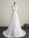 Appliques V-Neck Lace-Up Chiffon Wedding Dresses - wedding dresses