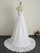 Appliques V-Neck Lace-Up Chiffon Wedding Dresses - wedding dresses