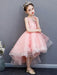 Flower Girl Dresses V-Neck Lace Sleeveless Asymmetrical Princess Silhouette Bows Kids Party Dresses