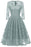 Autumn Elegant Office Lace Dress Women 3/4 Sleeve Dresses - Blue / S - lace dresses