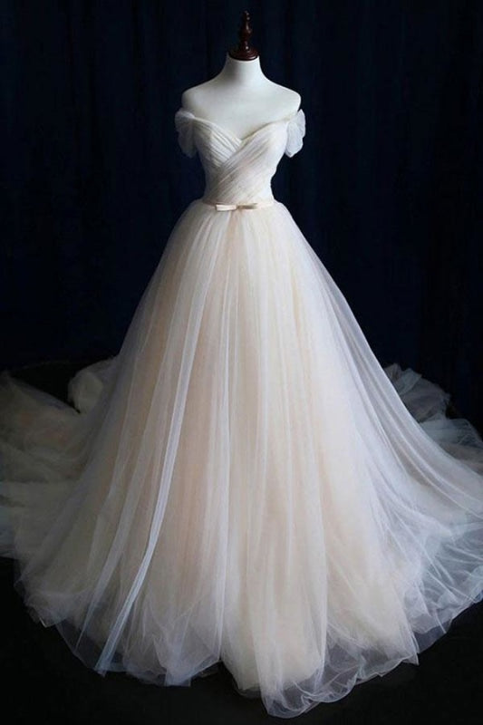 Awesome Lace-up Ruffle Tulle A-line Wedding Dress - Wedding Dresses