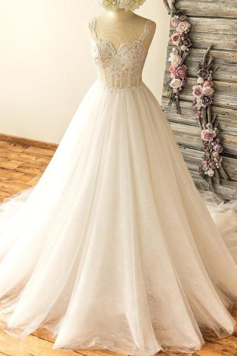 Awesome Sweetheart Appliques A-line Wedding Dress - Wedding Dresses