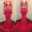 B| Bridelily Elegant Sheer Lace Long Sleeves Mermaid Prom Dresses - Prom Dresses