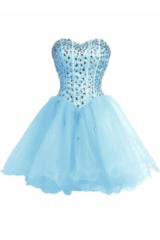 Baby Blue SweetHeart Orangza Homecoming Dress Graduation Gown - Prom Dresses