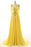 Backless A Line Yellow Beading Prom Dress - Prom Dresses