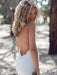Backless Mermaid Spaghetti Strap Full Lace Wedding Dresses - wedding dresses