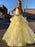 Ball Gown Floor-Length V-neck Ruffles Sleeveless Organza Dresses - Prom Dresses