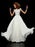 Ball Gown High Neck Short Sleeves Beading Long Chiffon Dresses - Prom Dresses