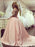 Ball Gown Long Sleeves Off-the-Shoulder Beading Satin Court Train Dresses - Prom Dresses