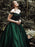 Ball Gown Off-the-Shoulder Sleeveless Floor-Length Lace Satin Dresses - Prom Dresses