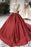 Ball Gown Satin Prom Dress Beading Long Formal Dresses with Short Sleeves - Prom Dresses