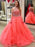 Ball Gown Sleeveless Halter With Beading Floor-Length Tulle Dresses - Prom Dresses